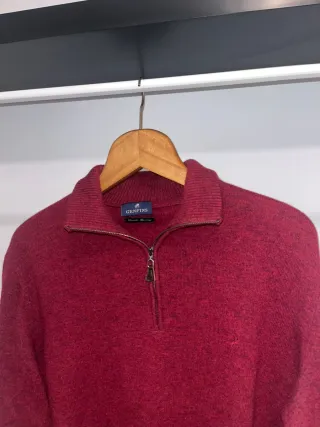 Jersey Genfins Rojo Media Cremallera