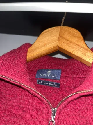 Jersey Genfins Rojo Media Cremallera