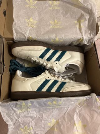 Zapatillas Adidas Samba OG Blancas/Verdes