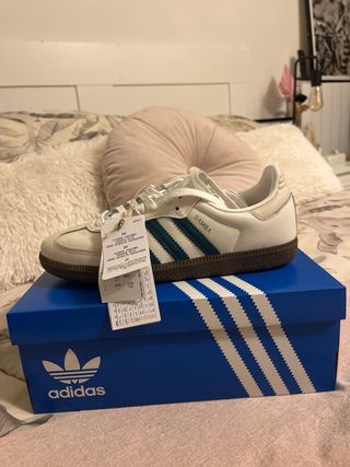 Zapatillas Adidas Samba OG Blancas/Verdes
