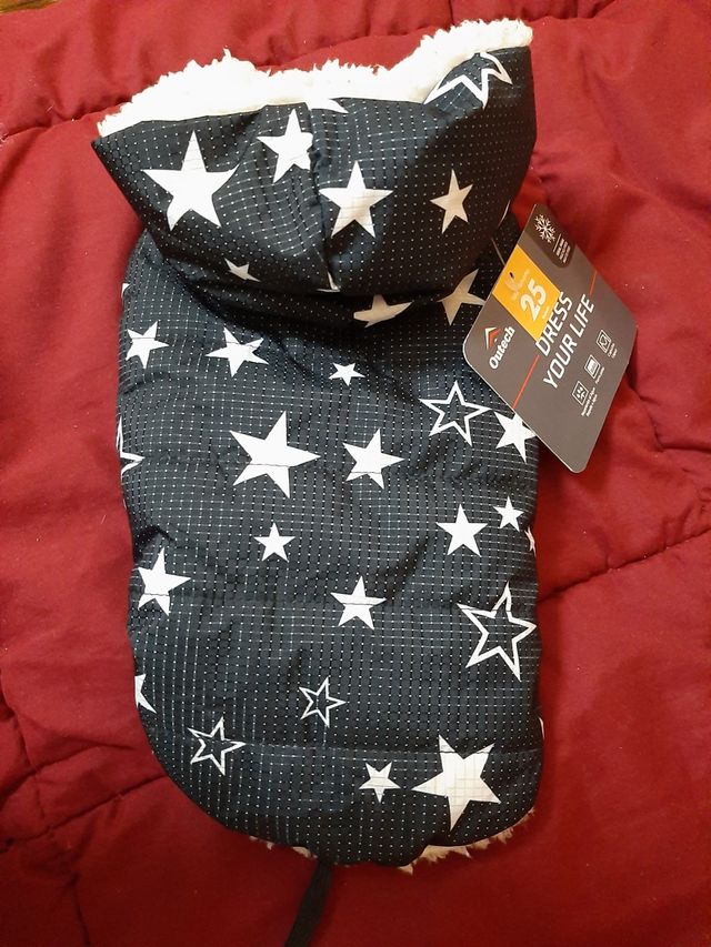 Chaquetón para perros con estampado de estrellas