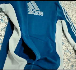 Sudadera Adidas Azul y Blanca