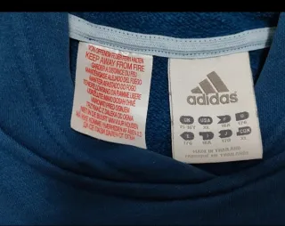 Sudadera Adidas Azul y Blanca