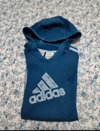 Sudadera Adidas Azul y Blanca