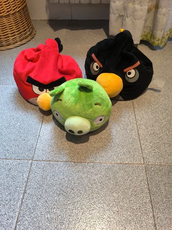 3 Peluches Angry Birds