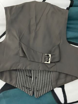 Traje flamenco niño gris y blanco