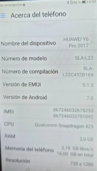 Huawei Y6 Pro Oro