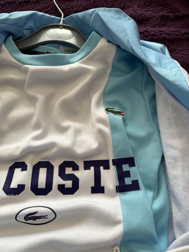 Conjunto chándal niño Lacoste azul y blanco