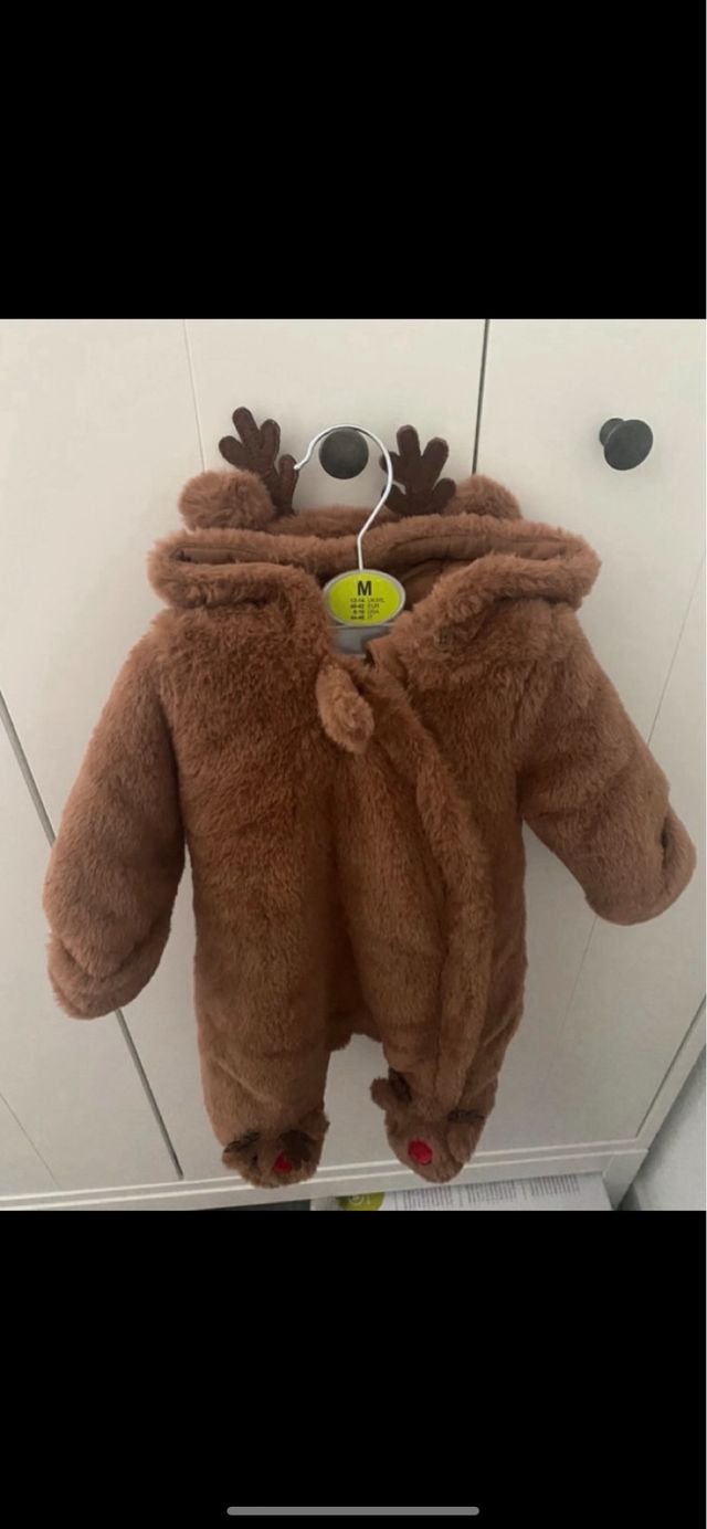 Buzo reno peluche con capucha