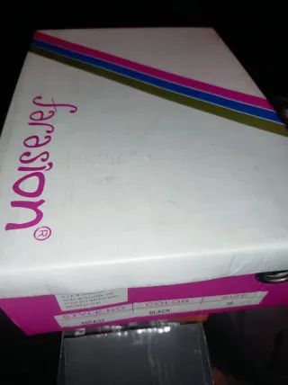 Zapatos Jana plataforma tacón azul negro rojo 36