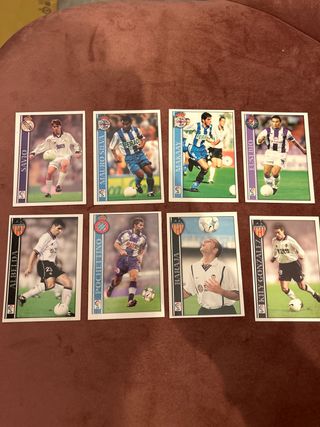 Lote 8 cromos fútbol (Savio, Makaay, Baraja, etc.)
