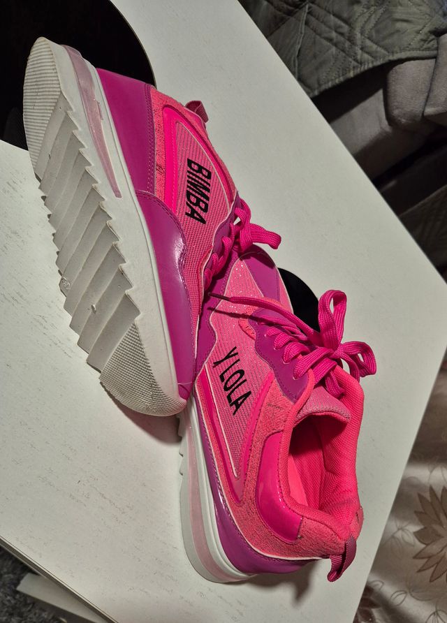 Sneakers BIMBA Y LOLA rosa e bianche