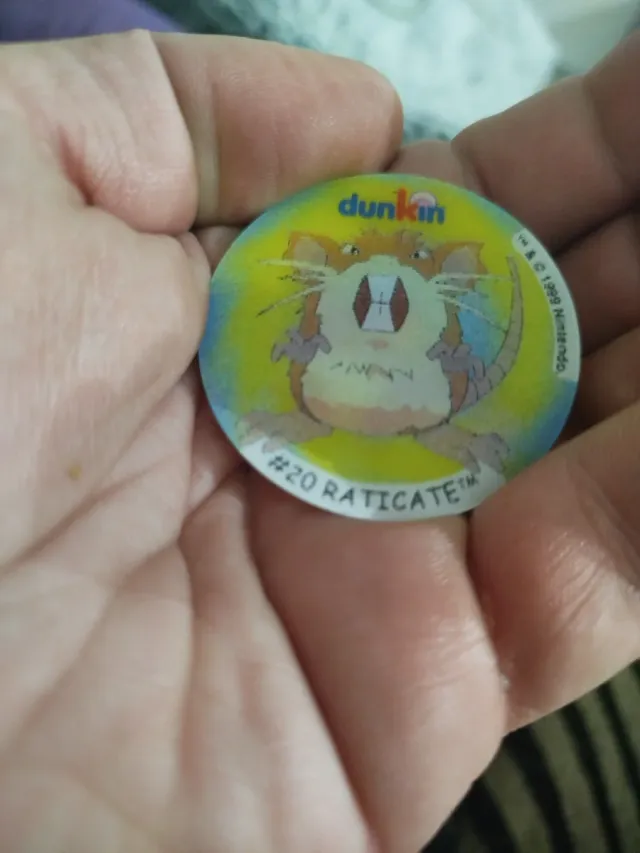 Colecionável Tazo Dunkin Rattata - raticate