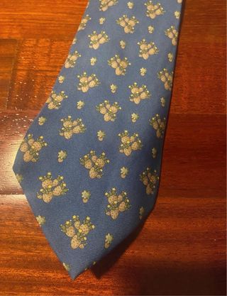 Corbata Loewe azul con estampado