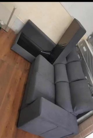 Divano modulare beige in tessuto