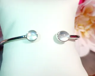 Brazalete Plata 925 Piedra Luna