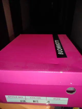 Zapatos de salón tacón rojos y blancos talla 36