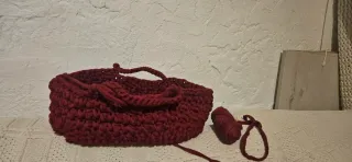 Cesta de trapillo hecha a mano
