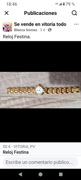 Reloj Festina Dorado