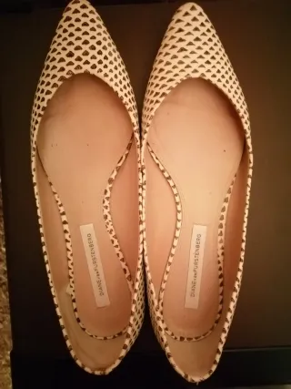 Zapatos planos Diane von Furstenberg Beige/Negro