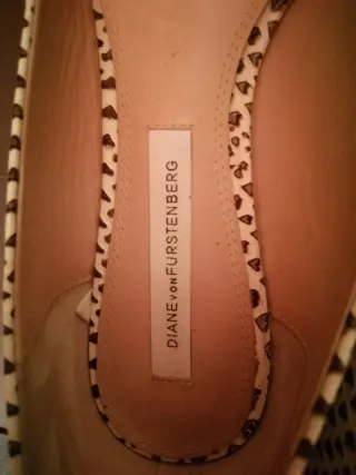 Zapatos planos Diane von Furstenberg Beige/Negro