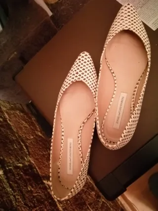 Zapatos planos Diane von Furstenberg Beige/Negro