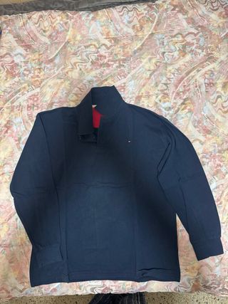 Polo Tommy Hilfiger manga larga azul marino