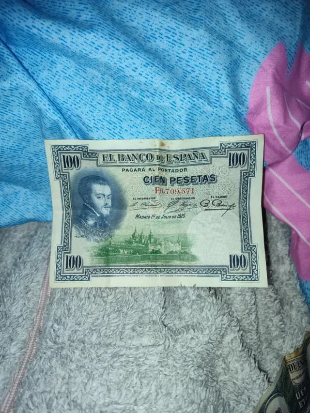 Biglietto 100 pesetas 1925 Banco de España Felipe