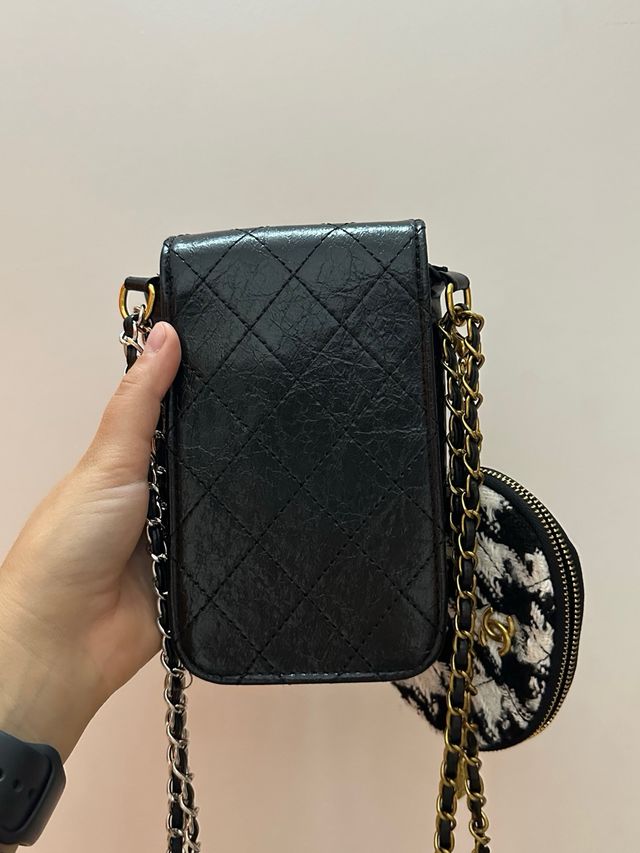 Pochette Chanel nera con portamonete