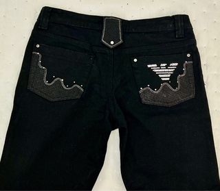 Vaqueros Armani Jeans negros con cristales Talla M