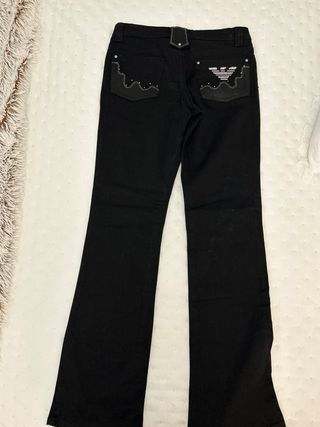 Vaqueros Armani Jeans negros con cristales Talla M