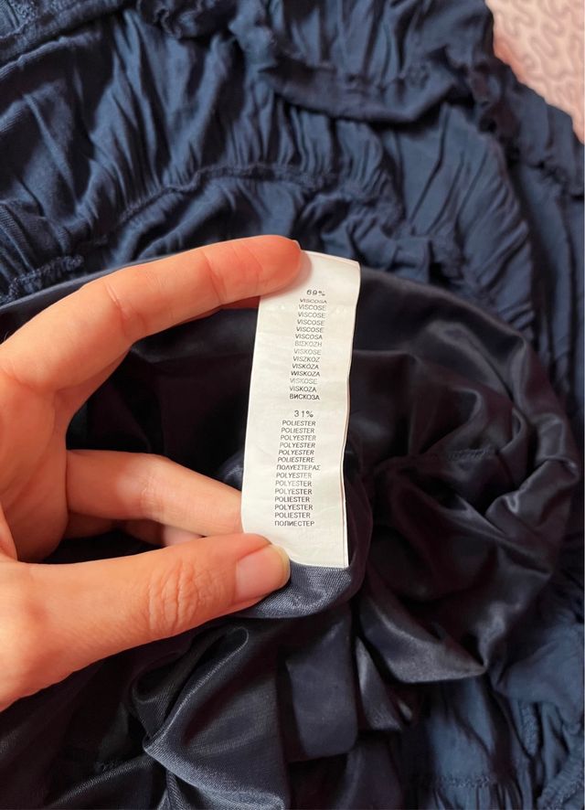 Vestido azul Stradivarius tirantes