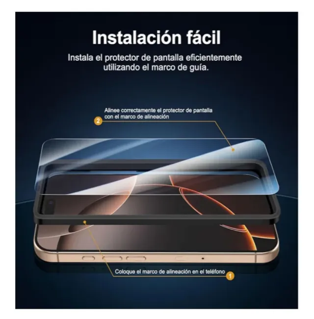 3 Protectores Pantalla iPhone 16 Pro
