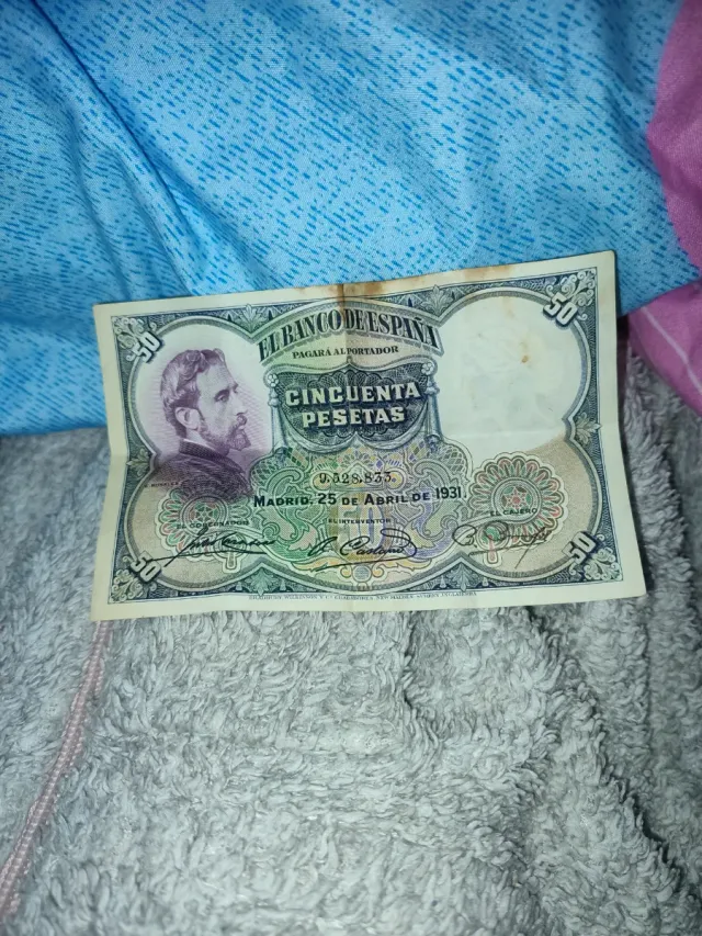 Biglietto da 50 Pesetas Spagna 1931 El Banco de España