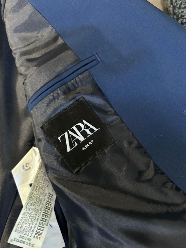 Traje azul Zara Slim Fit