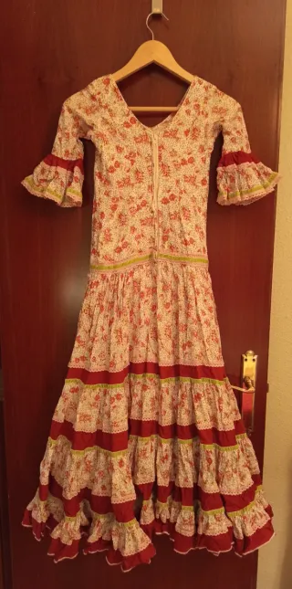 Traje de flamenca niña estampado floral