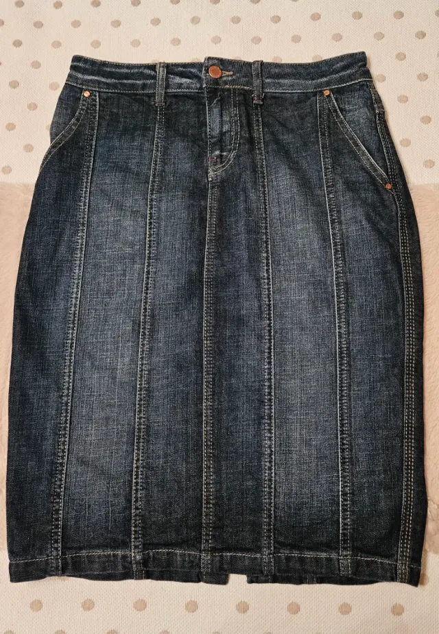 Falda midi vaquera