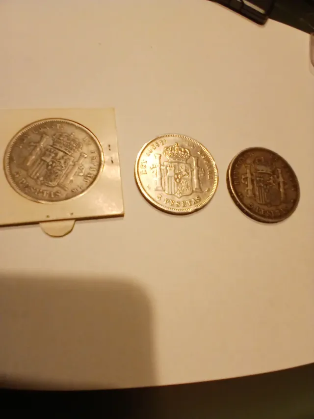 Lote 3 Monedas Duros de plata Alfonso XII y 13