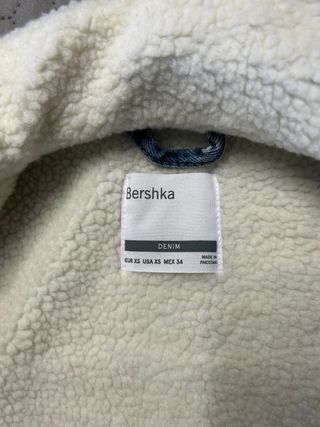 Chaqueta Vaquera Borrego Bershka Azul