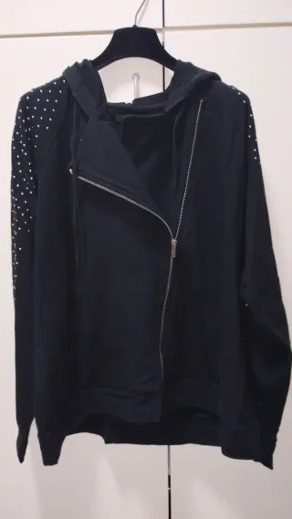 Felpa OVS Donna Nera XXL Manica Lunga