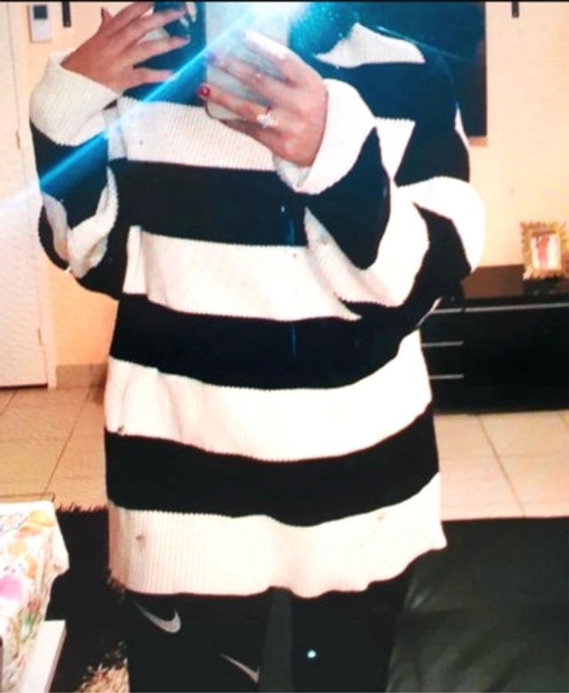 Jersey de rayas oversize