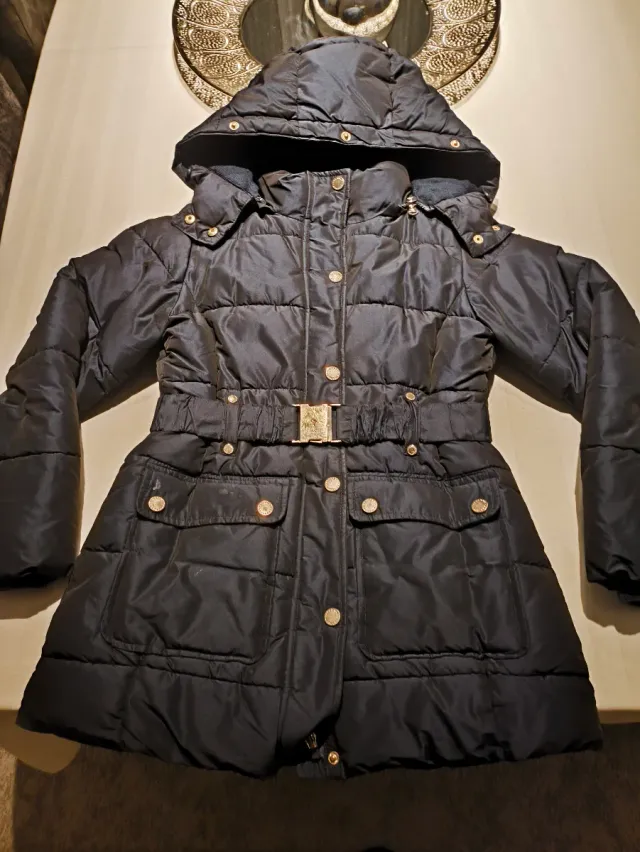 Abrigo plumas azul Talla 9-10