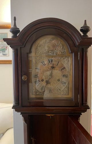 Reloj de pie madera TEMPUS FUGIT.