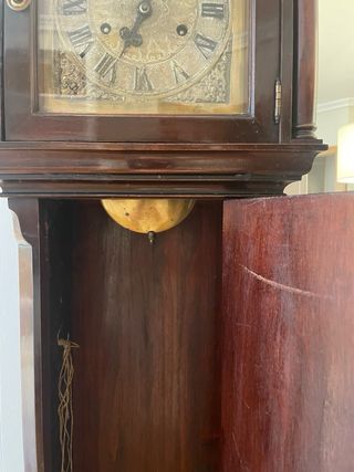Reloj de pie madera TEMPUS FUGIT.