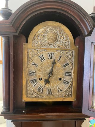 Reloj de pie madera TEMPUS FUGIT.