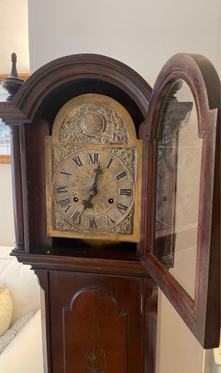 Reloj de pie madera TEMPUS FUGIT.