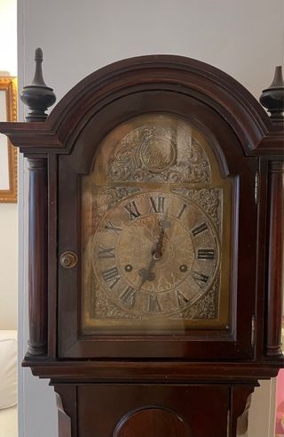 Reloj de pie madera TEMPUS FUGIT.