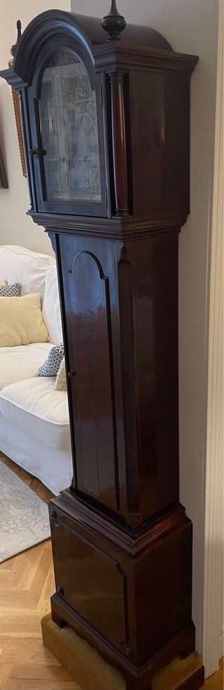 Reloj de pie madera TEMPUS FUGIT.