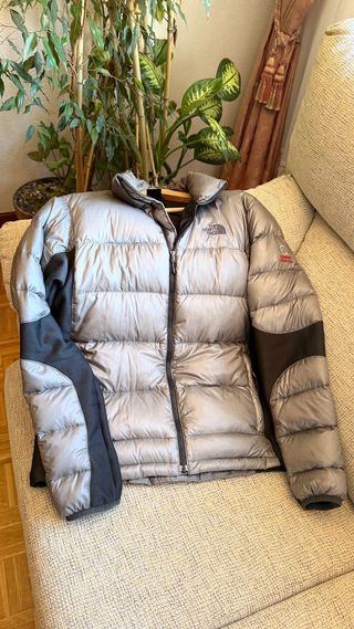 The North Face Abrigo Plumas Plata Negro