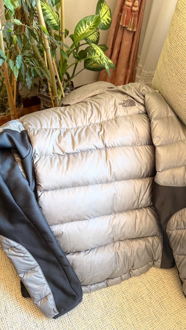 The North Face Abrigo Plumas Plata Negro